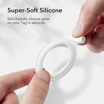 ESR Case for AirTag 2021 - 2 Pack Silicone Keychain Holder