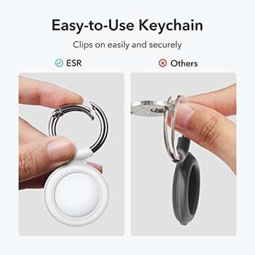 ESR Case for AirTag 2021 - 2 Pack Silicone Keychain Holder