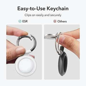 ESR Case for AirTag 2021 - 2 Pack Silicone Keychain Holder