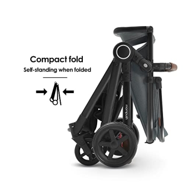 Mompush Ultimate2 Stroller with Removable Bassinet & Reversible Seat