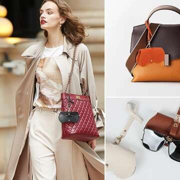 Soft Leather Sunglasses Bag, Portable Leather Glasses Case Holder Sunglasses Pouch with Wrist Strap, Sunglasses Organizer Bag with Glass Cleaning Cloths (Gray)