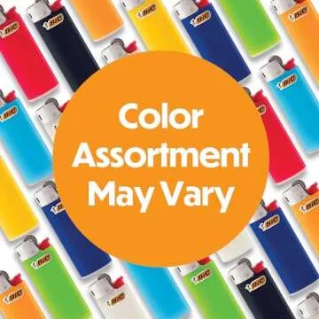 BIC Mini Lighters, Reliable and Safe, Lighters for Candles, Assorted Colors, 8-Pack (Colors May Vary...