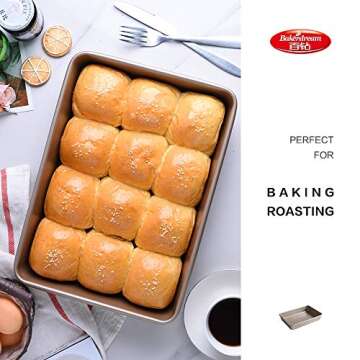 Bakerdream Bakeware Rectangular Cake Pan, 9-inch by 13-inch Cake mold Nonstick Baking Pan (9x13)