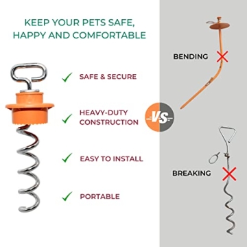 IntelliLeash Intelli-Stayk Stake with Surface-Lock Technology