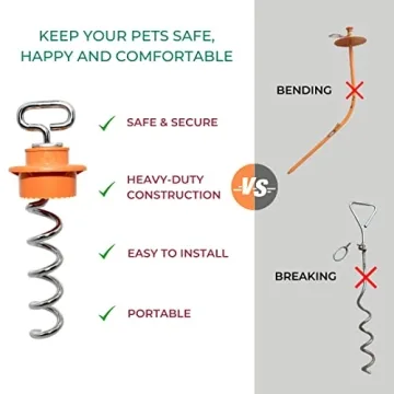 IntelliLeash Intelli-Stayk Stake with Surface-Lock Technology