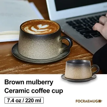 Focraemug 7.4 Oz Coffee and Tea Cup Set - Elegant & Functional Gift