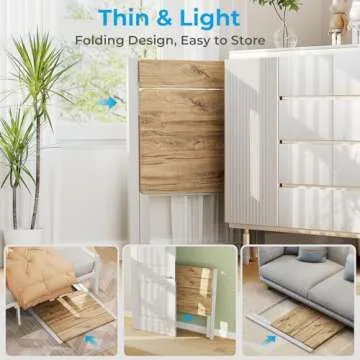 GreenForest Folding Desk - Space Saving & No Assembly