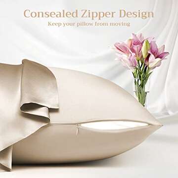 Silk Pillowcase 2 Pack for Hair and Skin - Luxury Sleep Solution