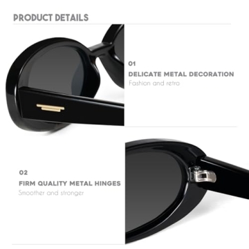 mosanana Retro Oval Sunglasses for Small Faces Stylish Accessory