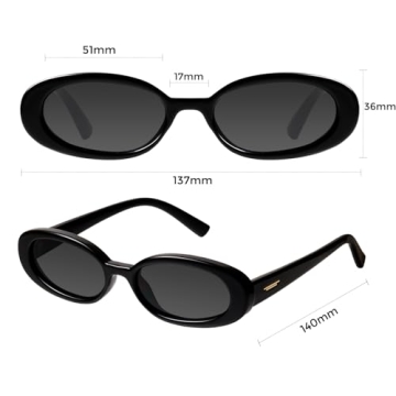 mosanana Retro Oval Sunglasses for Small Faces Stylish Accessory