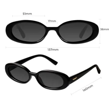 mosanana Retro Oval Sunglasses for Small Faces Stylish Accessory