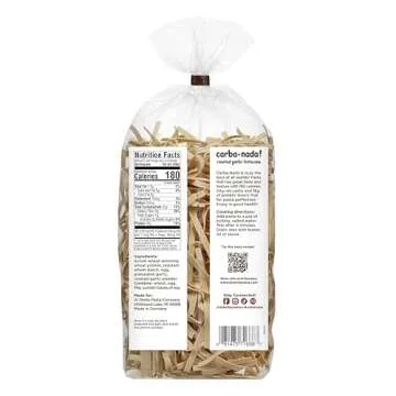 Al Dente Carba-Nada Variety Pack – Lower Carb, High Protein Pasta. Includes Egg Fettuccine & Roasted Garlic Fettuccine. Keto-Friendly, Artisanal, Non-GMO, Cage-Free Eggs, 10oz Bags (Pack of 2).