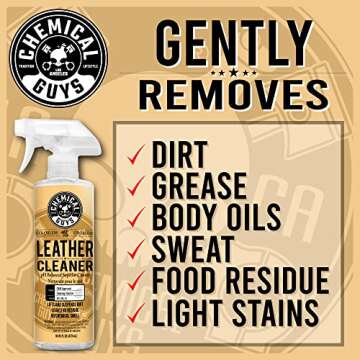 Chemical Guys SPI_208_16 Colorless and Odorless Leather Cleaner for Car Interiors, Furniture, Boots,...