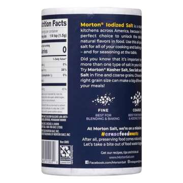Morton Iodized Salt, All-Purpose, Ideal for Cooking & Baking, 26 oz, 2-Pack