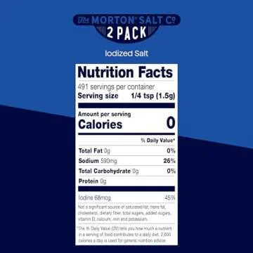 Morton Iodized Salt, All-Purpose Cooking Essential, 26 oz