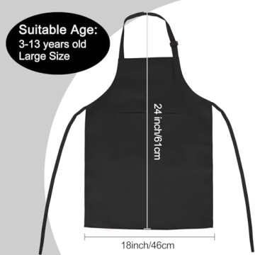 Adjustable Kids Apron 5 Pack for Cooking Painting Crafts