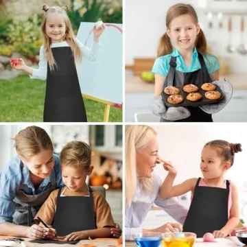 Adjustable Kids Apron 5 Pack for Cooking Painting Crafts