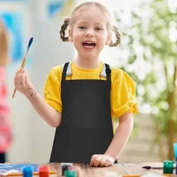 Adjustable Kids Apron 5 Pack for Cooking Painting Crafts