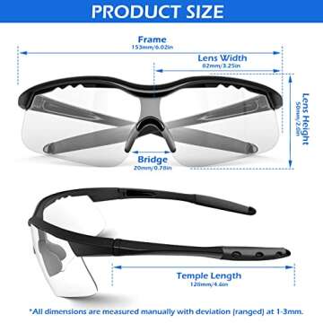 OXG 6 Pack Safety Glasses for Men Women, ANSI Z87.1 Safety Goggles Scratch Resistant Protective Eyew...