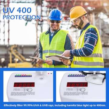 OXG 6 Pack Safety Glasses for Men Women, ANSI Z87.1 Safety Goggles Scratch Resistant Protective Eyewear for Construction, Shooting and Laboratory