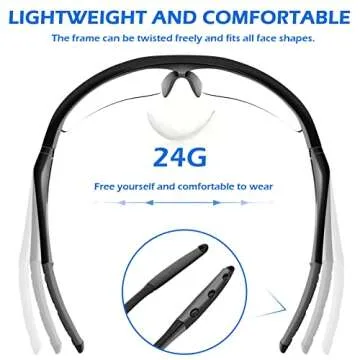 OXG 6 Pack Safety Glasses for Men Women, ANSI Z87.1 Safety Goggles Scratch Resistant Protective Eyewear for Construction, Shooting and Laboratory