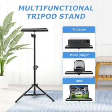Adjustable Portable Projector Stand Ideal for Home and Office