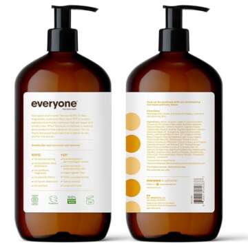 Everyone Nourishing Hand and Body Lotion, 32 Ounce - Coconut and Lemon, Plant-Based, Pure Essential ...