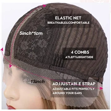 EMMOR Long Brown Lace Front Wig 25 Inch Natural Style