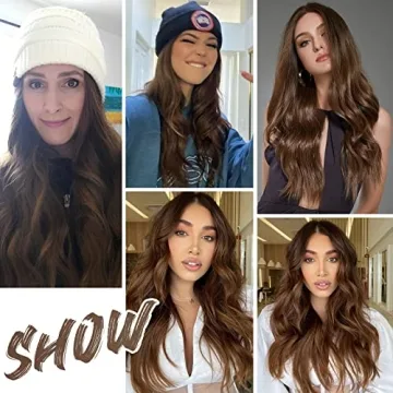 EMMOR Long Brown Lace Front Wig 25 Inch Natural Style