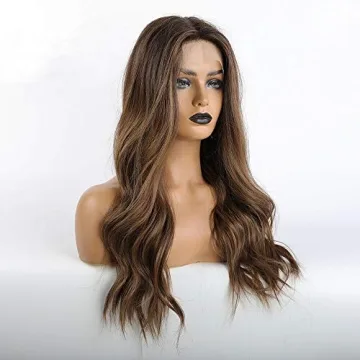 EMMOR Long Brown Lace Front Wig 25 Inch Natural Style