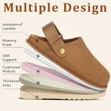 CLOVALUB Stylish Women’s Platform Clogs with Adjustable Strap