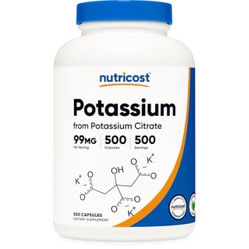 Nutricost Potassium Citrate Supplement - 99mg, 500 Capsules