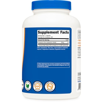 Nutricost Potassium Citrate 500 Capsules for Energy