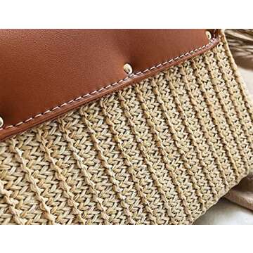 Stylish Straw Crossbody Bag for Women - Chic & Versatile