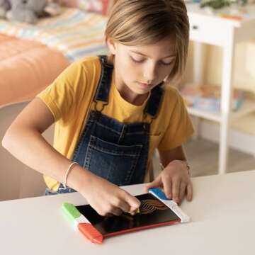 Boogie Board Scribble n’ Play Authentic Reusable Kids’ Drawing Board Creativity Kit, Includes Do...