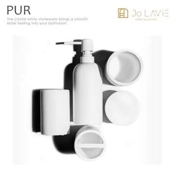 Transform Your Space with Jo Lavie White Bathroom Accessory Set - 4 Pcs