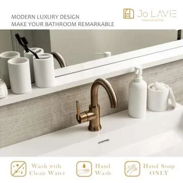 Jo Lavie White Bathroom Accessory Set - Elegant 4-Piece Collection