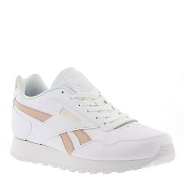 Reebok Women's Classic Harman Run Walking Shoe, White/Bare Beige/Pale, 10