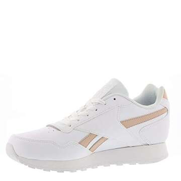 Reebok Women's Classic Harman Run Walking Shoe, White/Bare Beige/Pale, 10