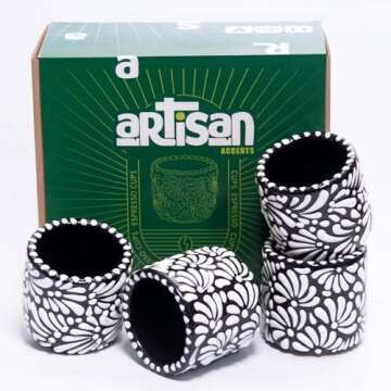 Artisan Hand-Painted Talavera Espresso Cups - Artistic & Functional