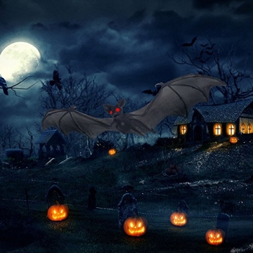 Prextex Halloween Spooky Bats Set of 3 for Indoor and Outdoor Decor