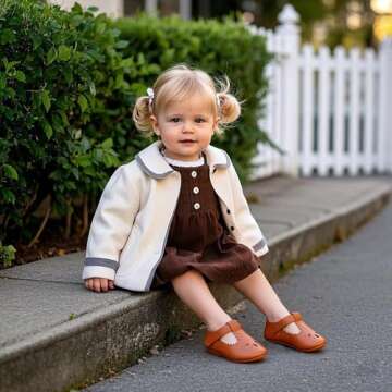 Chic and Comfortable Soft Sole Brown Baby Shoes for Infants 9-12 Months