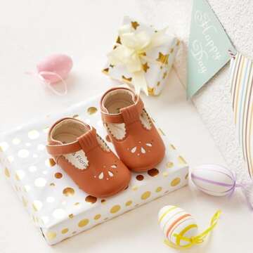 Soft Sole Brown Baby Walking Shoes for Infants
