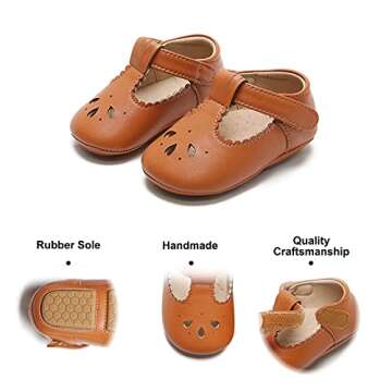 Soft Sole Brown Baby Walking Shoes for Infants