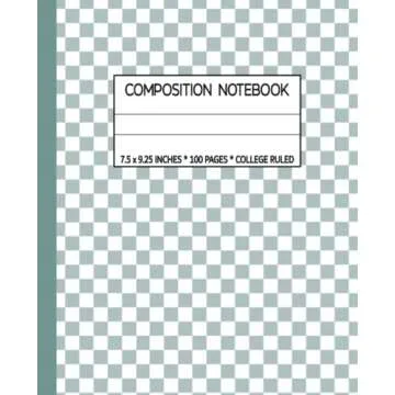 College Ruled Composition Notebook: Blue Checkered Writing Journal . School Supplies Essential for S...