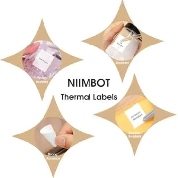 NIIMBOT Labels for B21/B3S Label Printer, Thermal Labels 2'' x 2.76''(50x70mm), Waterproof, Oil-Proof Sticker Labels, 1 Roll of 110 Sticker Labels (White)