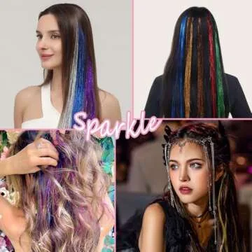 Colorful Clip in Hair Tinsel Kit for Girls and Women