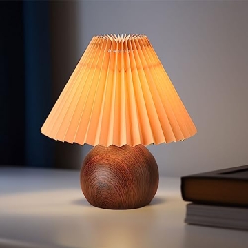 Cute Small Pleated Table Lamp for Modern Decor