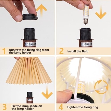 Cute Small Pleated Table Lamp for Modern Decor