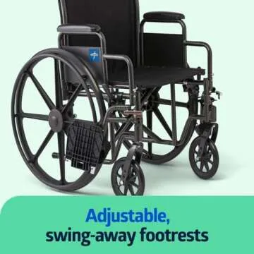 Medline Folding Wheelchair with Swing-Away Features